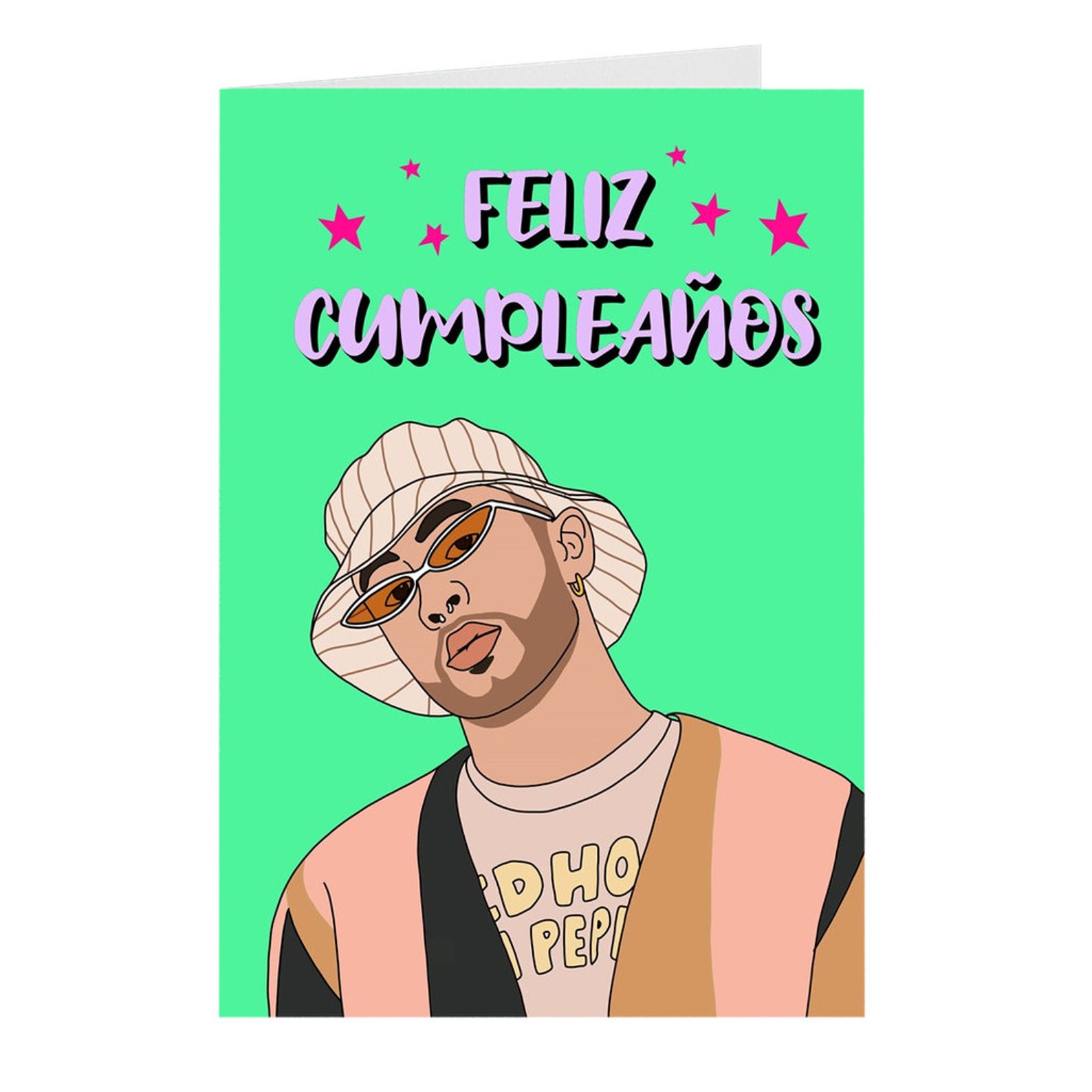 bad-bunny-feliz-cumplea-os-card-cool-bad-bunny-birthday-card-etsy