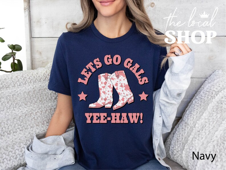 Lets Go Gals Shirt Country Bachelorette Shirt Pink Cowgirl Shirt Cowboy Boots Bach Party Shirt Lets Go Girls Shirt Western Rodeo Shirt imagem 8