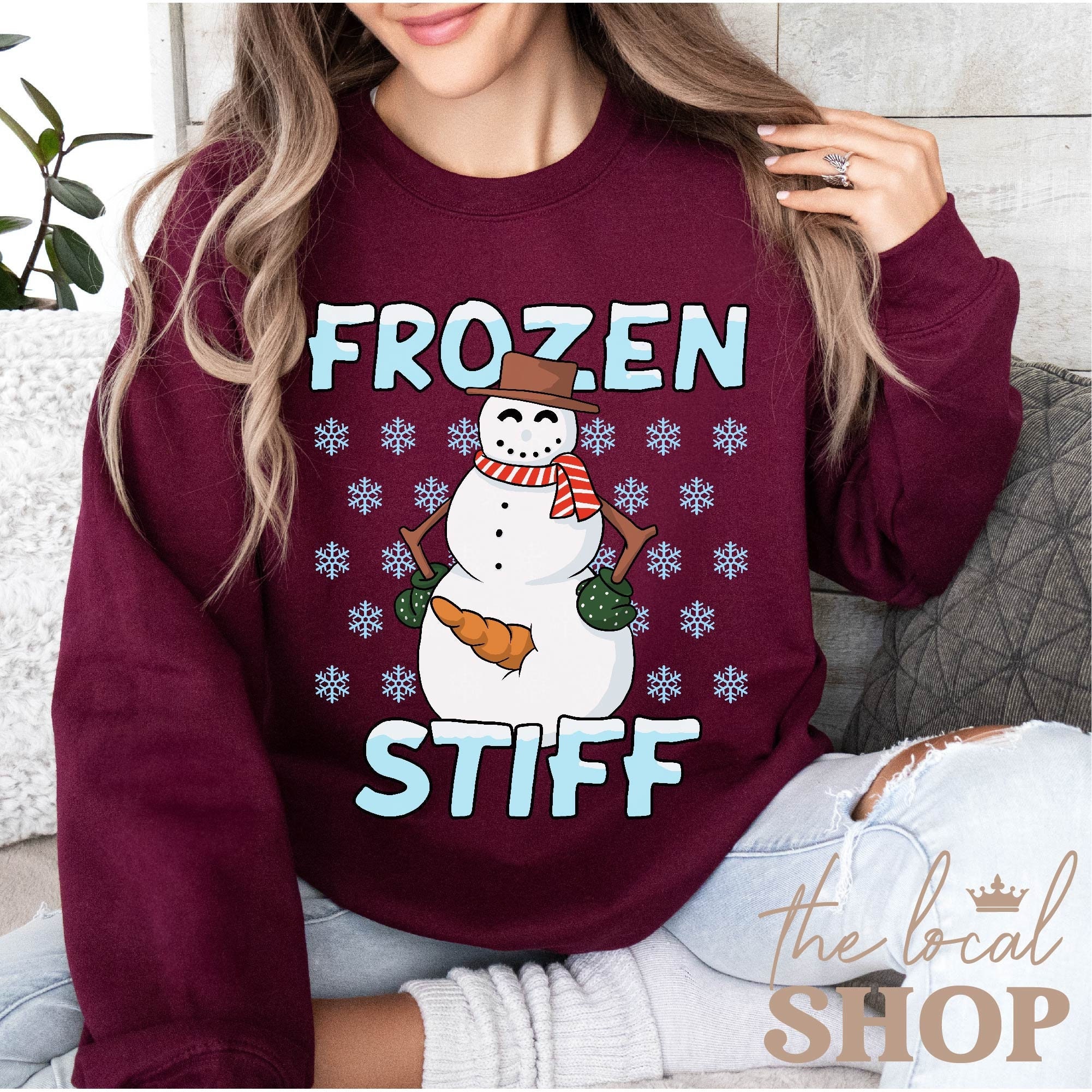 Funny Snowman Sweater NSFW Ugly Christmas Jumper Snowman s Boner