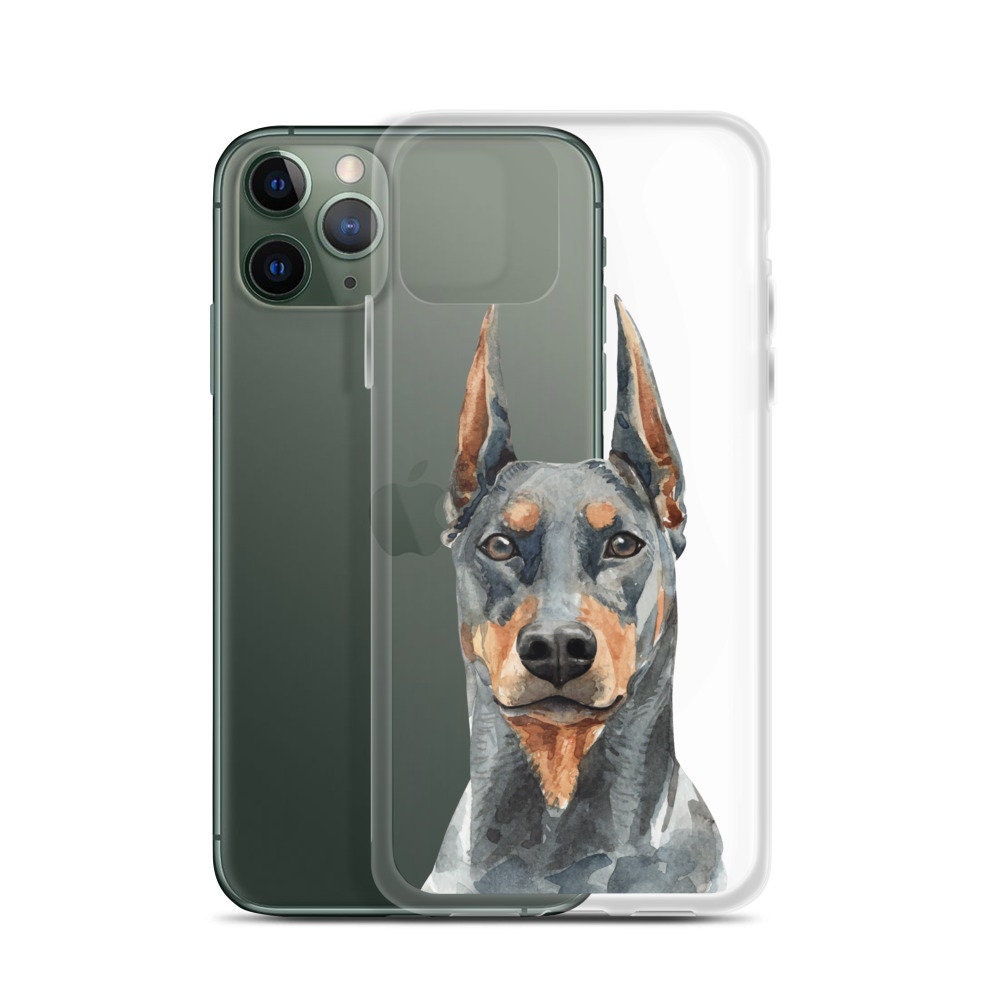 Doberman iPhone Case Watercolor Doberman Dog iPhone Case Cool Etsy