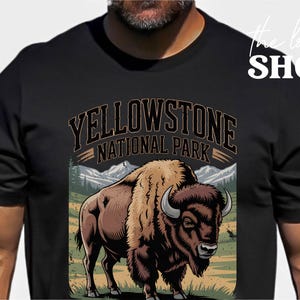 Vintage Yellowstone National Park Shirt Unisex Fit Yellowstone Bison T-Shirt Wyoming Park Wilderness Shirt Yellowstone Wildlife Tshirt
