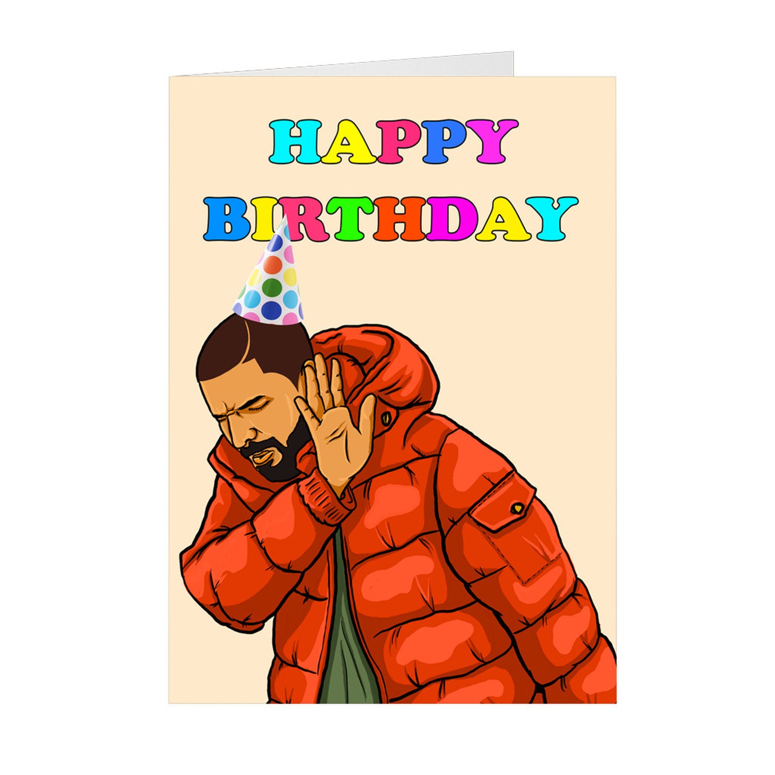 Drake Birthday Card Funny Drake Folded Novelty Birthday Cards | Etsy