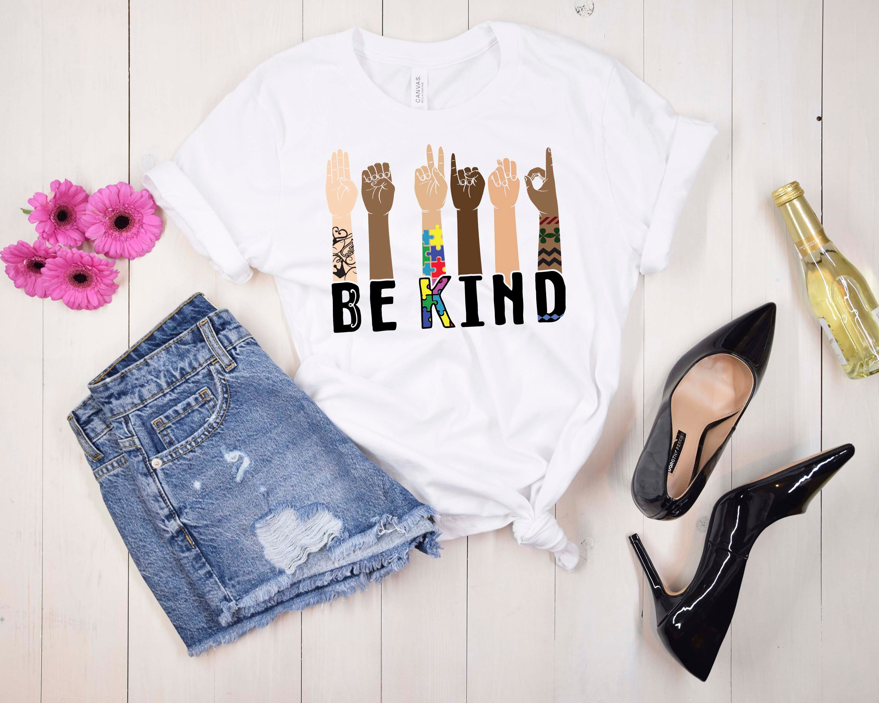 Be Kind Shirt Kindness Sign Language Shirt Anti-racism Shirt