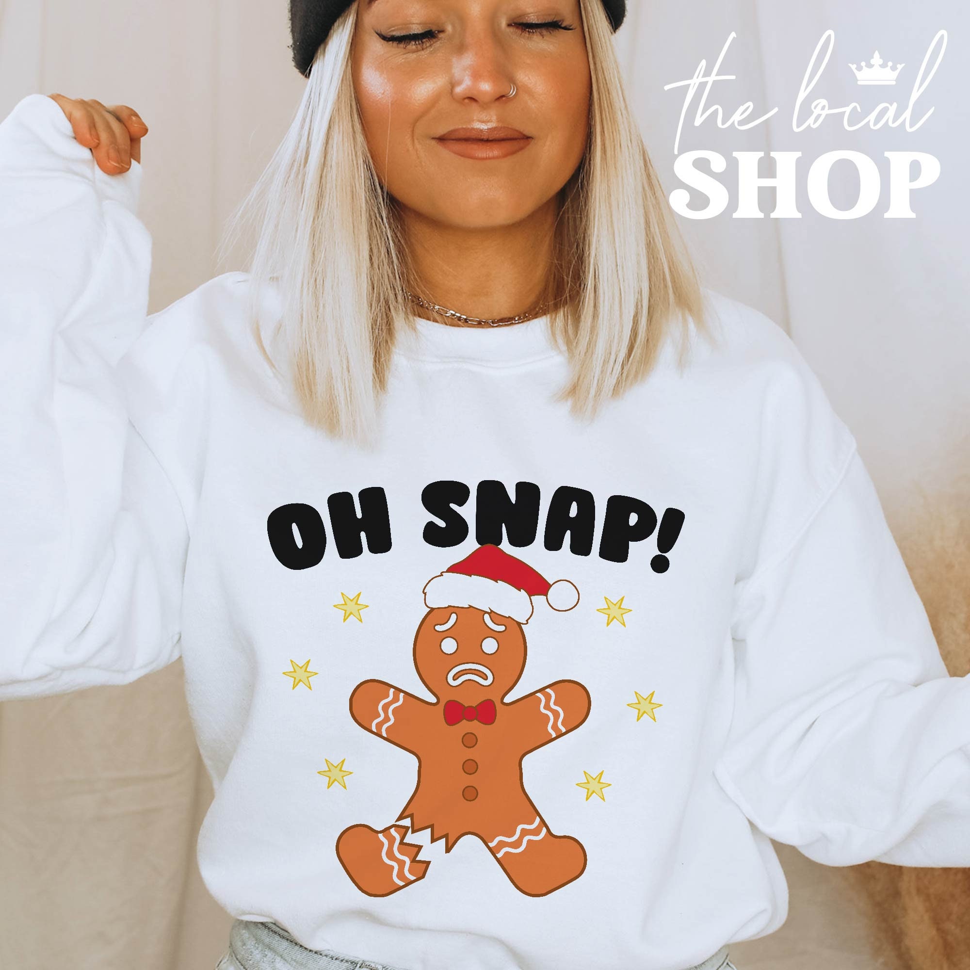 Oh Snap Gingerbread Man Sweater Funny Christmas Sweater