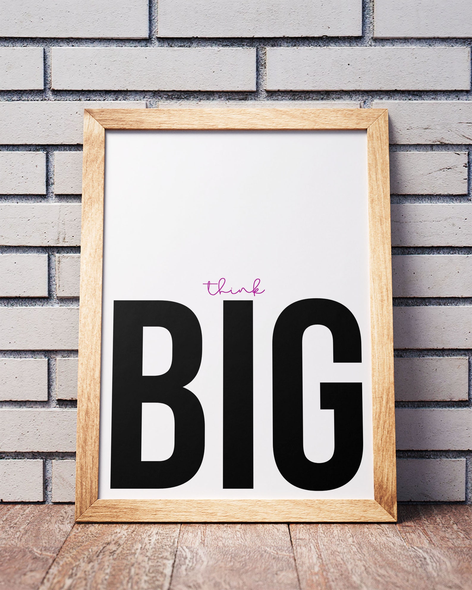 Think Big Printable Wall Art Art Printable Positive Etsy