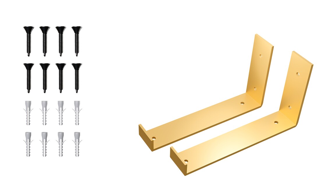 4 Pack Shelving Heavy Duty Brackets Metal Kitchen Shelf Etsy