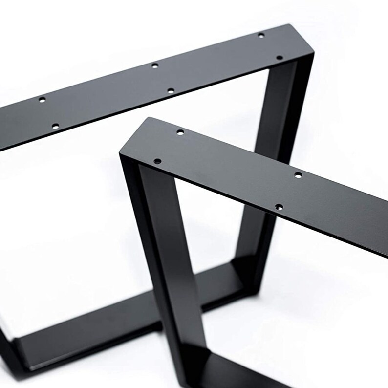 Trapezoid Metal Dining Table Legs Heavy Duty Modern Desk Legs Etsy