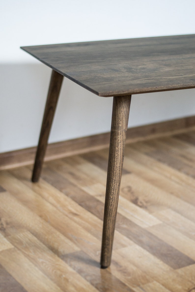 Tapered Wood Oak Legs Mid Century Legs Coffee Table Legs Etsy