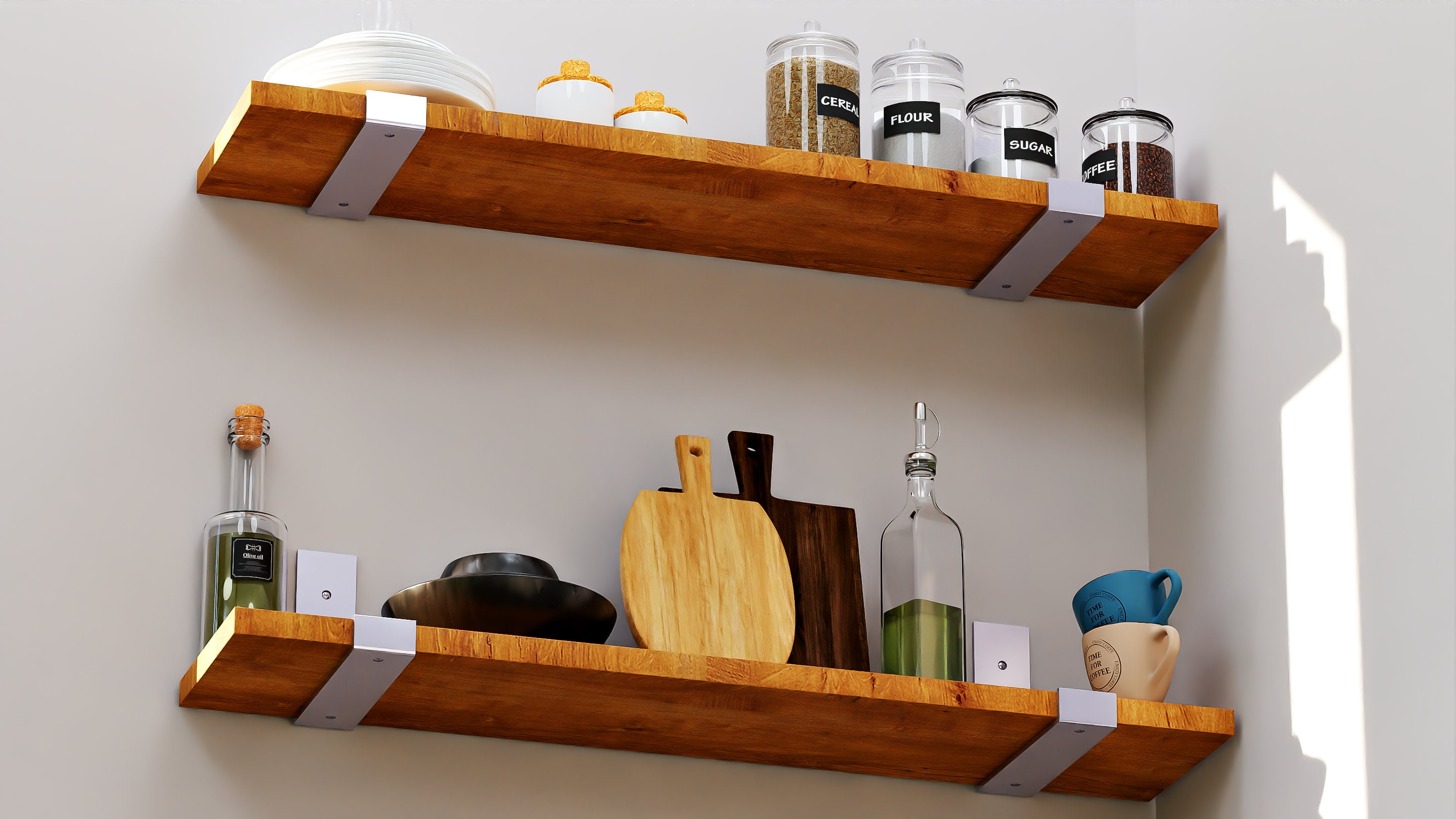 4 Pack Shelving Heavy Duty Brackets Metal Kitchen Shelf Etsy