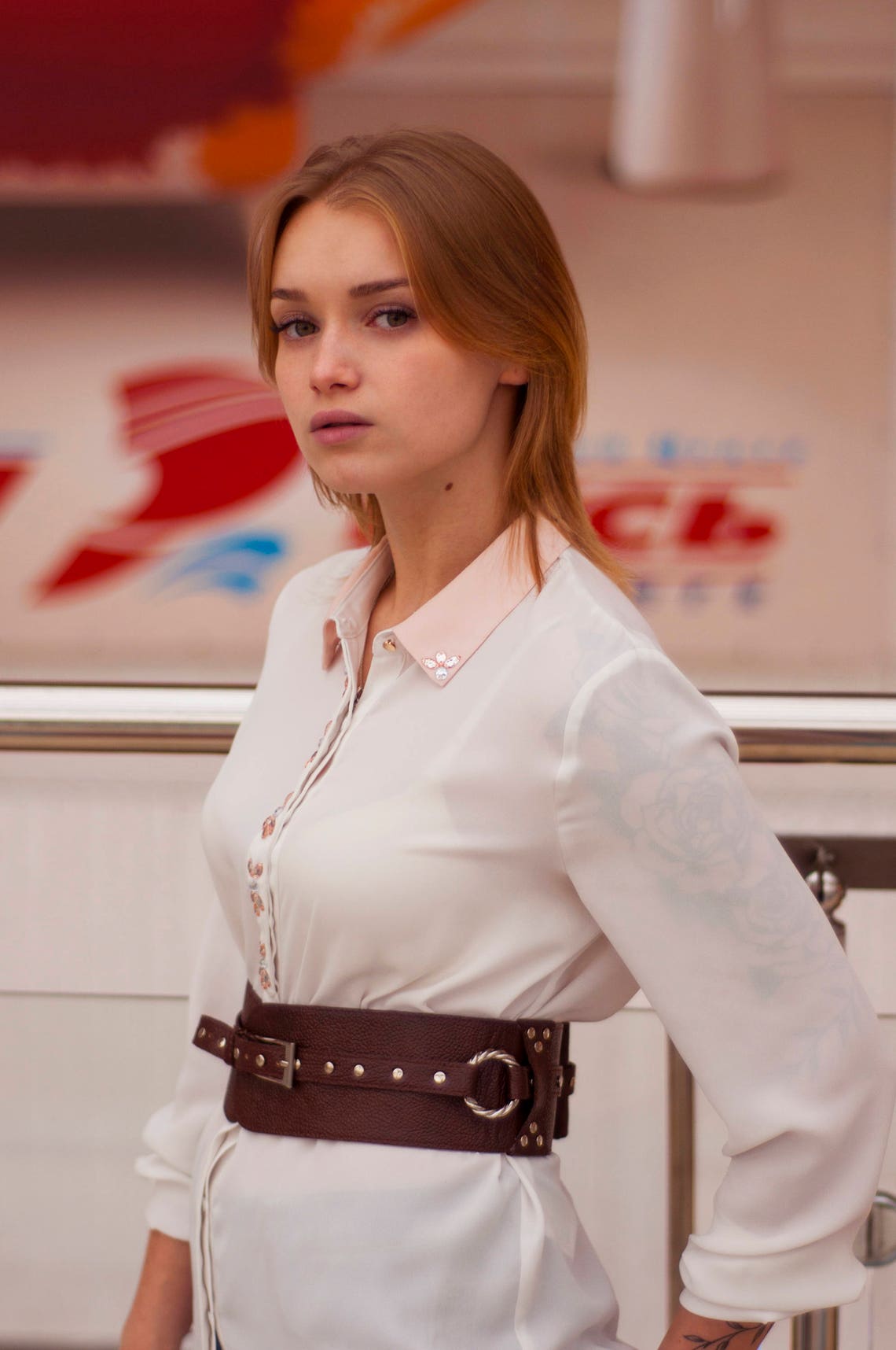 Belt Leather belt Brown belt Woman belt Wide belt Leather Etsy