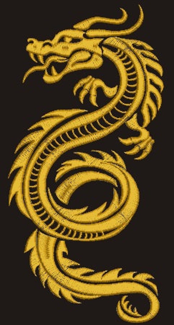 Chinese Dragon Machine Embroidery Design, Instantly Download - Etsy