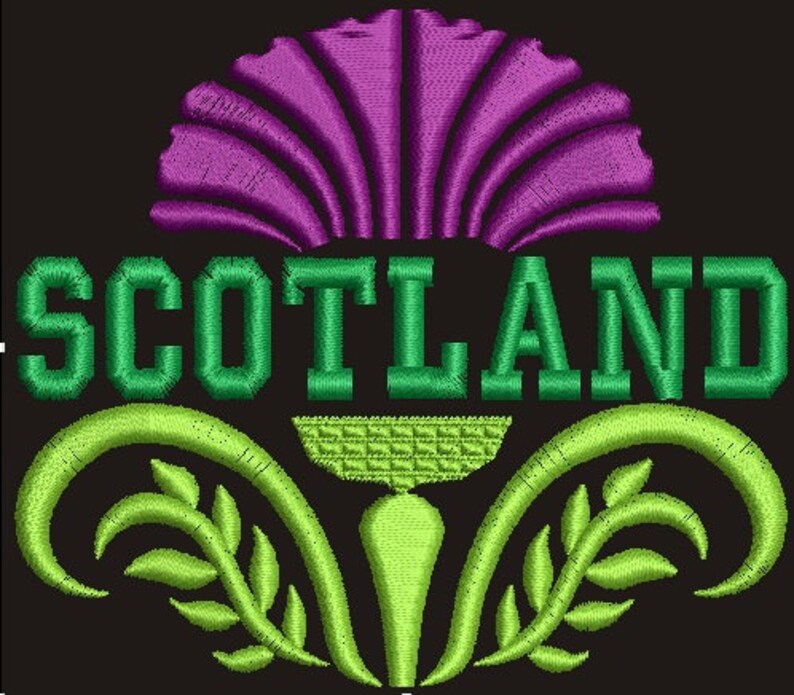 SCOTLAND Scottish Thistle Machine Embroidery Design/ Letters Etsy