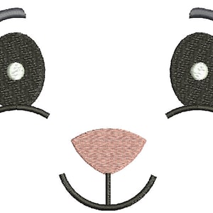 Kleines Lamm Gesicht, Osterstickerei Gesicht, Stickdatei Kaninchen Gesicht, Stickdatei, sofort download