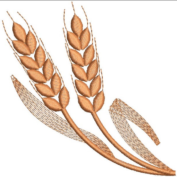 Wheat Stalks machine embroidery design -digital file.