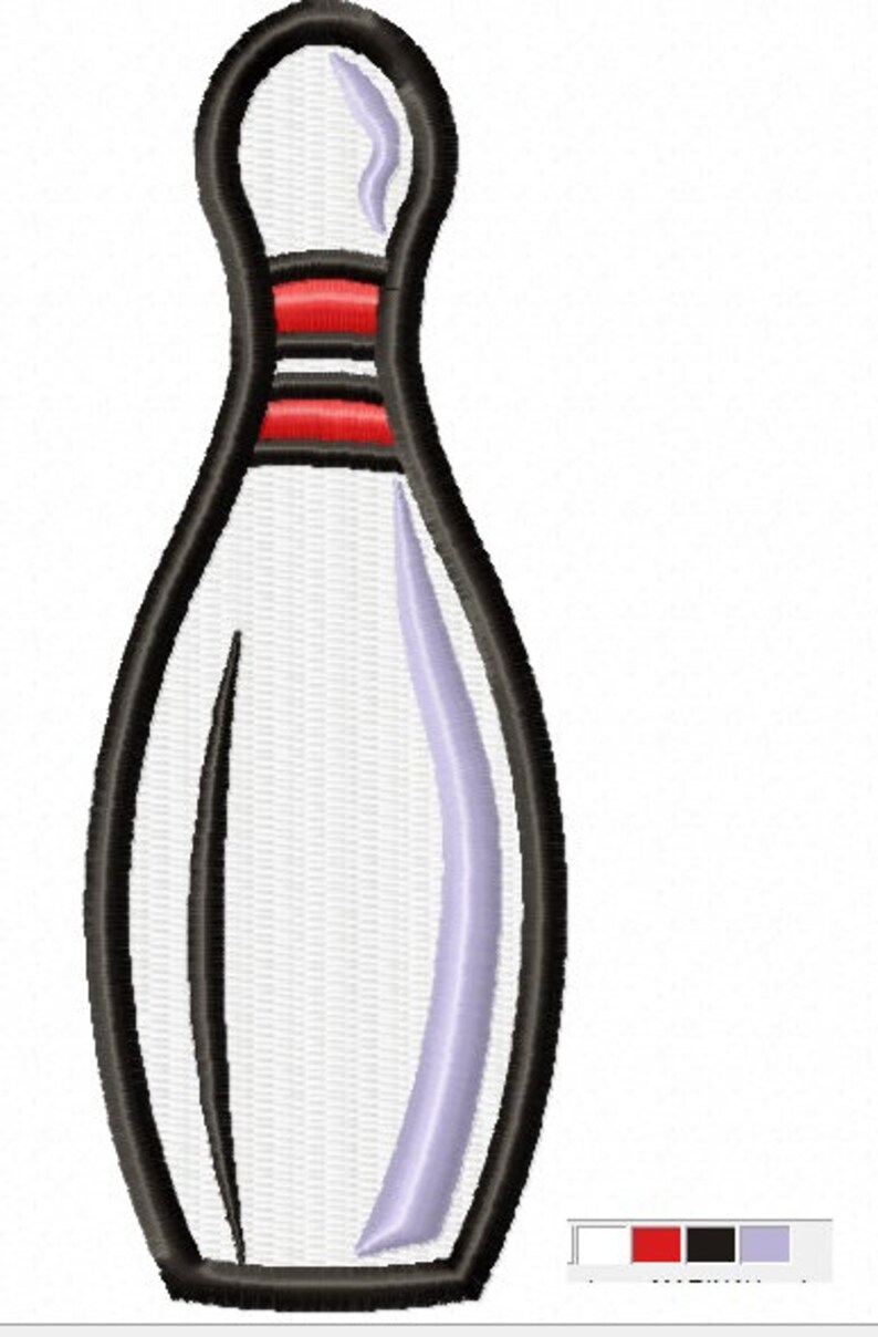 Bowling Pin Machine Embroidery Designs Instantly Download Etsy
