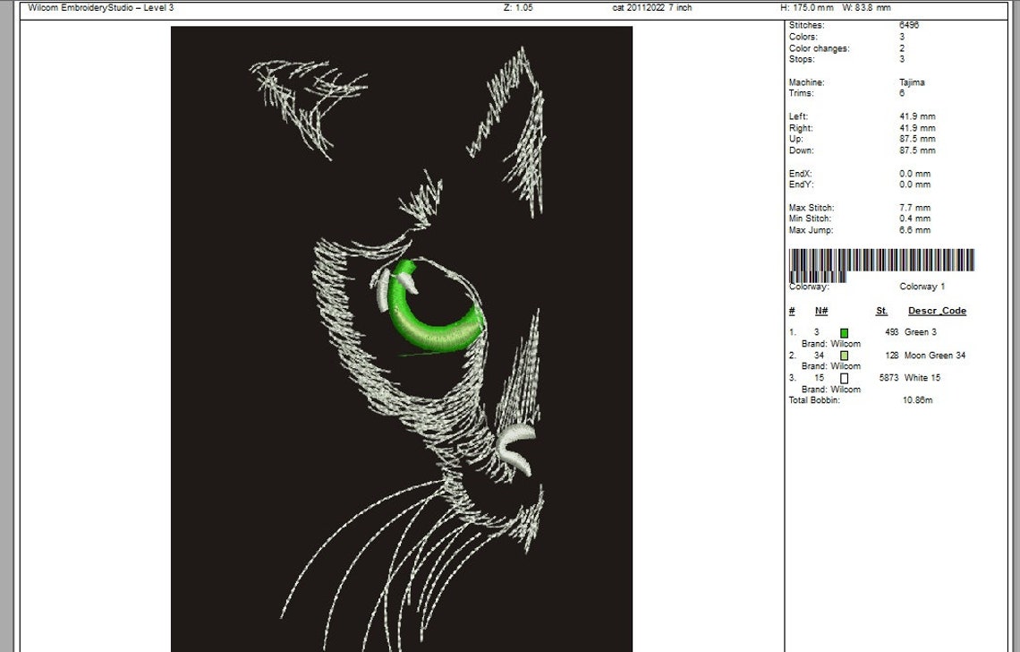 Cat Machine Embroidery Designs Instantly Download Design for - Etsy