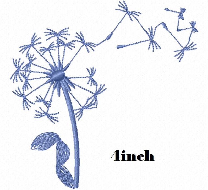 Dandelions Machine Embroidery Design Etsy