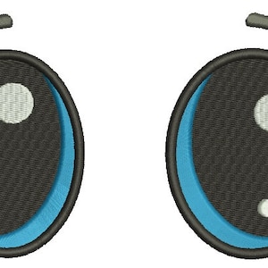blue eyes for soft toys Machine Embroidery Designs, left and right, instantly download