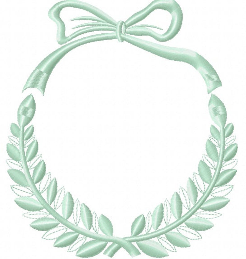 Bow and Laurel Wreath Monogram Wreath / Monogram Frame - Etsy