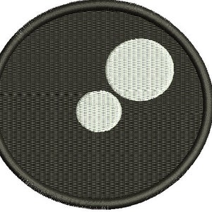 round black eye with two highlights / eyes for soft toys Machine Embroidery Designs, instantly download