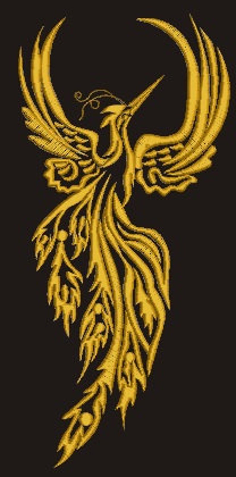 Phoenix machine embroidery design instantly download  etsy Phoenix machine embroidery design instantly download  etsy