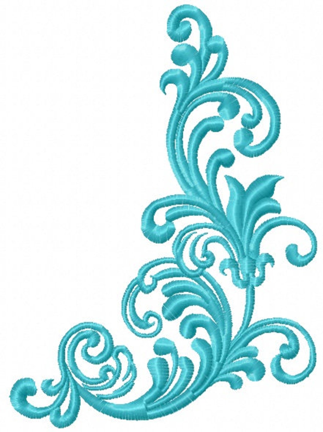 Victorian Scroll Pattern Machine Embroidery Design Etsy