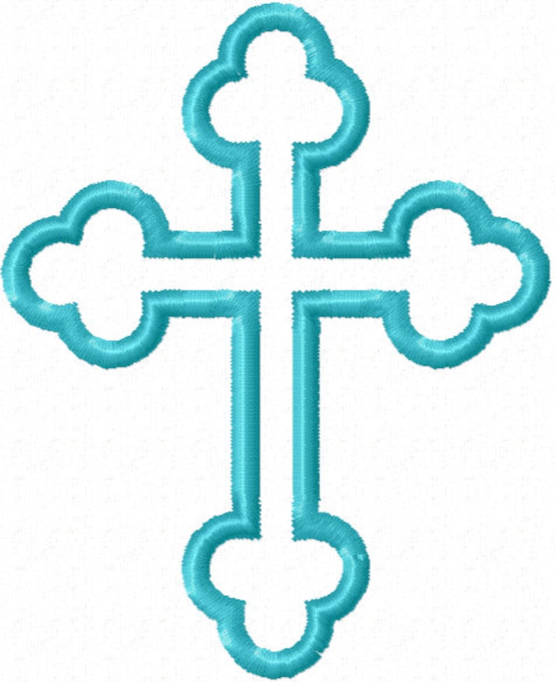 CROSS APPLIQUE DESIGN / Christening Cross Machine Embroidery Etsy