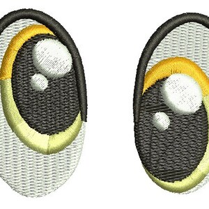 Cartoon toy eyes (soft plush doll) pair, separately, left and right  Machine Embroidery Designs, instantly download