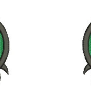 anime green round eyes for a doll, pair, separately left and right, Machine Embroidery Designs, instantly download