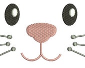 Bunny Face, Easter Embroidery Face, Embroidery Rabbit Machine Embroidery Designs, instantly download