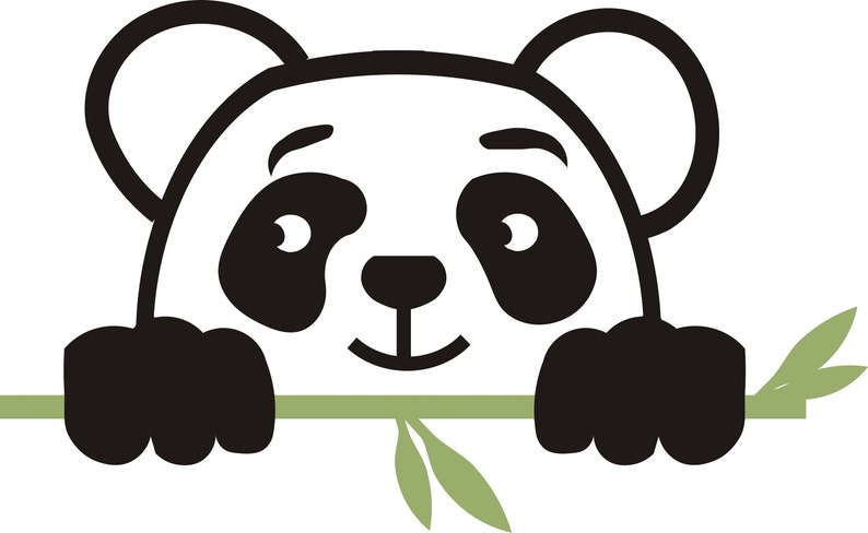 Panda Face SVG. Dxf PNG. EPS. Jpg Big Size 300 Dpi - Etsy