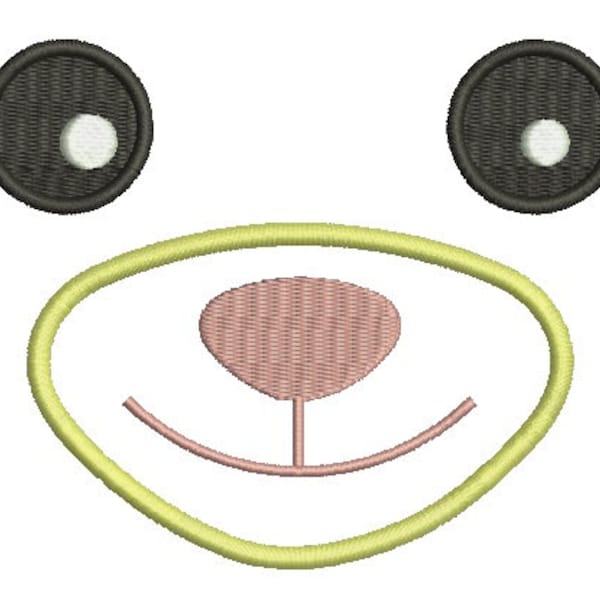 eyes, mustache and nose, muzzle applique / toys face Machine Embroidery Designs, instantly download