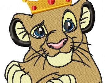 lion in the crown Machine Embroidery design
