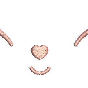 Disegno per ricamo a macchina con faccia di giocattolo, download immediato