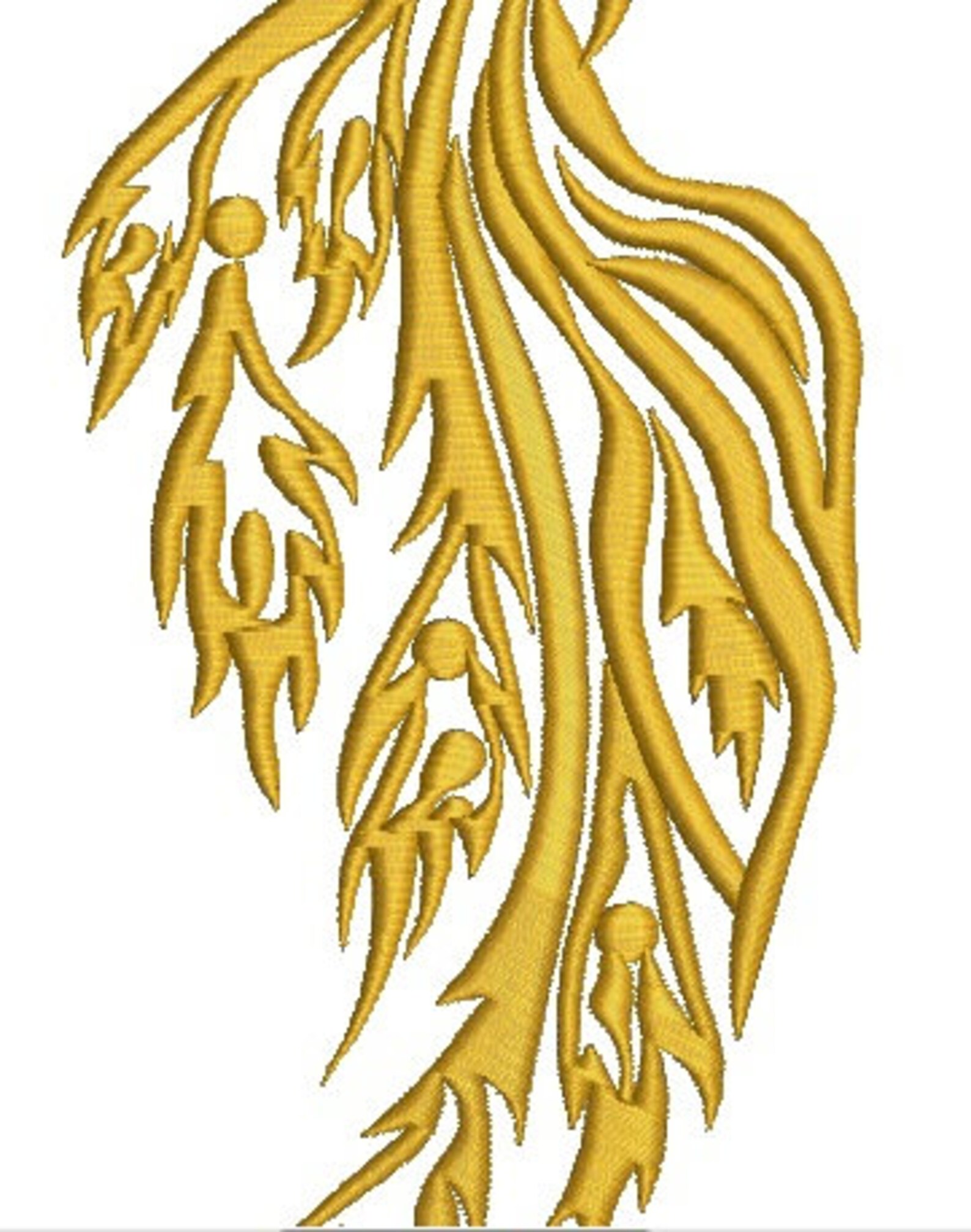 Phoenix machine embroidery design instantly download Etsy