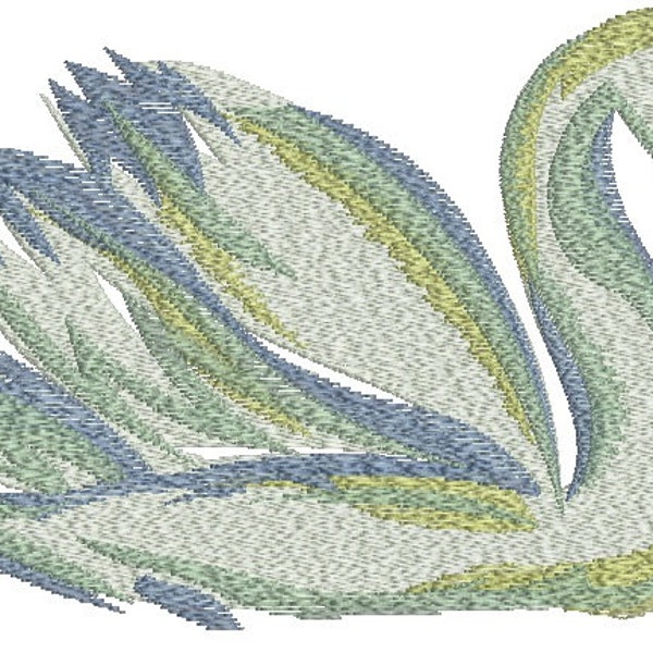 Swan embroidery machine embroidery design