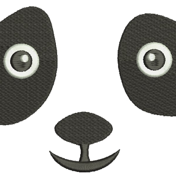panda face, eyes and nose Machine Embroidery Designs, instantly download