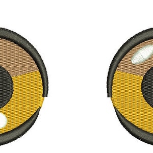 eyes for a doll, pair, separately left and right, Machine Embroidery Designs, instantly download