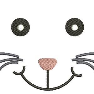 Motifs de broderie Machine tête de chat, téléchargement immédiat