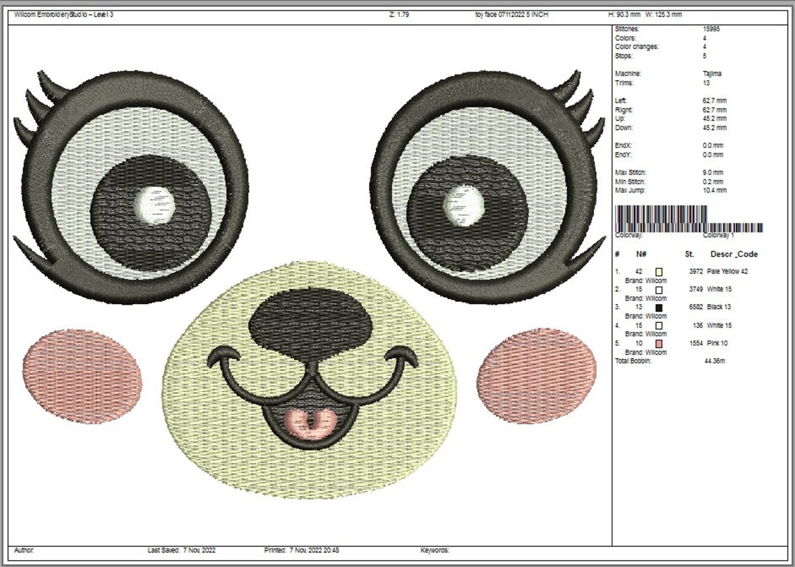 Toy Face Machine Embroidery Designs Instantly Download Etsy