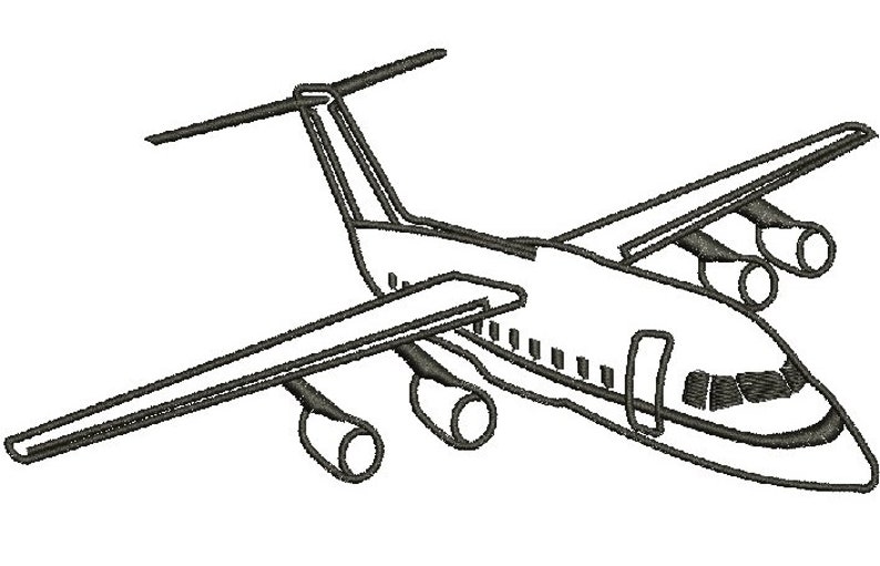 Airplane / Aircraft Machine Embroidery Design Etsy