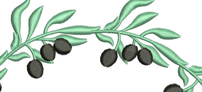 Olive wreath for monogram machine embroidery design  etsy Olive wreath for monogram machine embroidery design  etsy