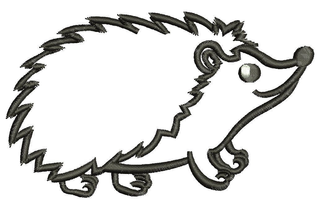 Hedgehog Machine Embroidery Design Etsy