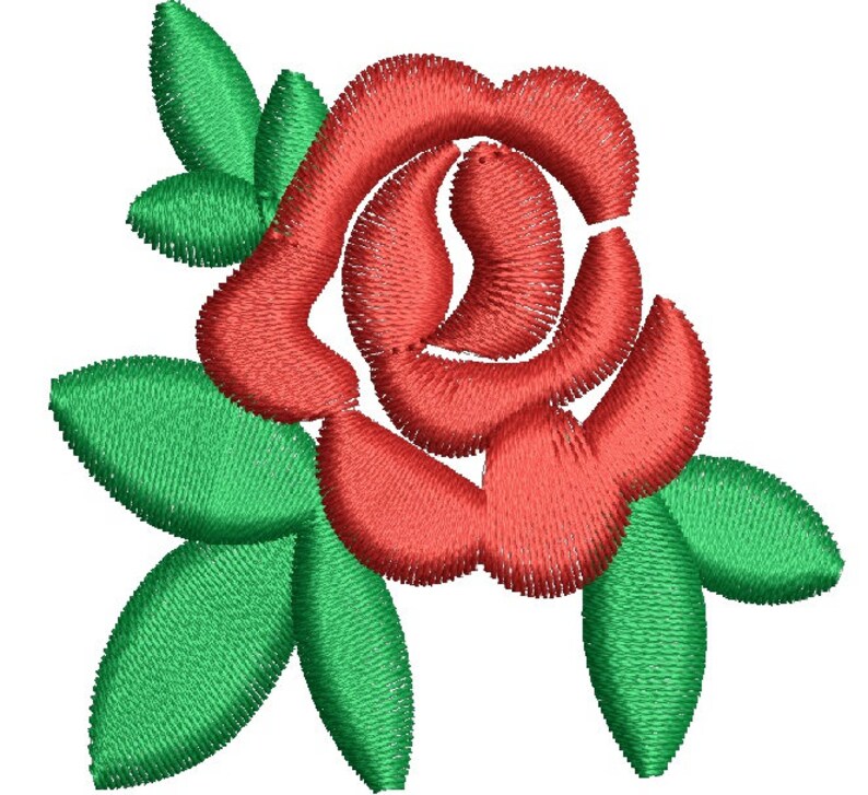 Rose Machine Embroidery Design Instantly Download Etsy