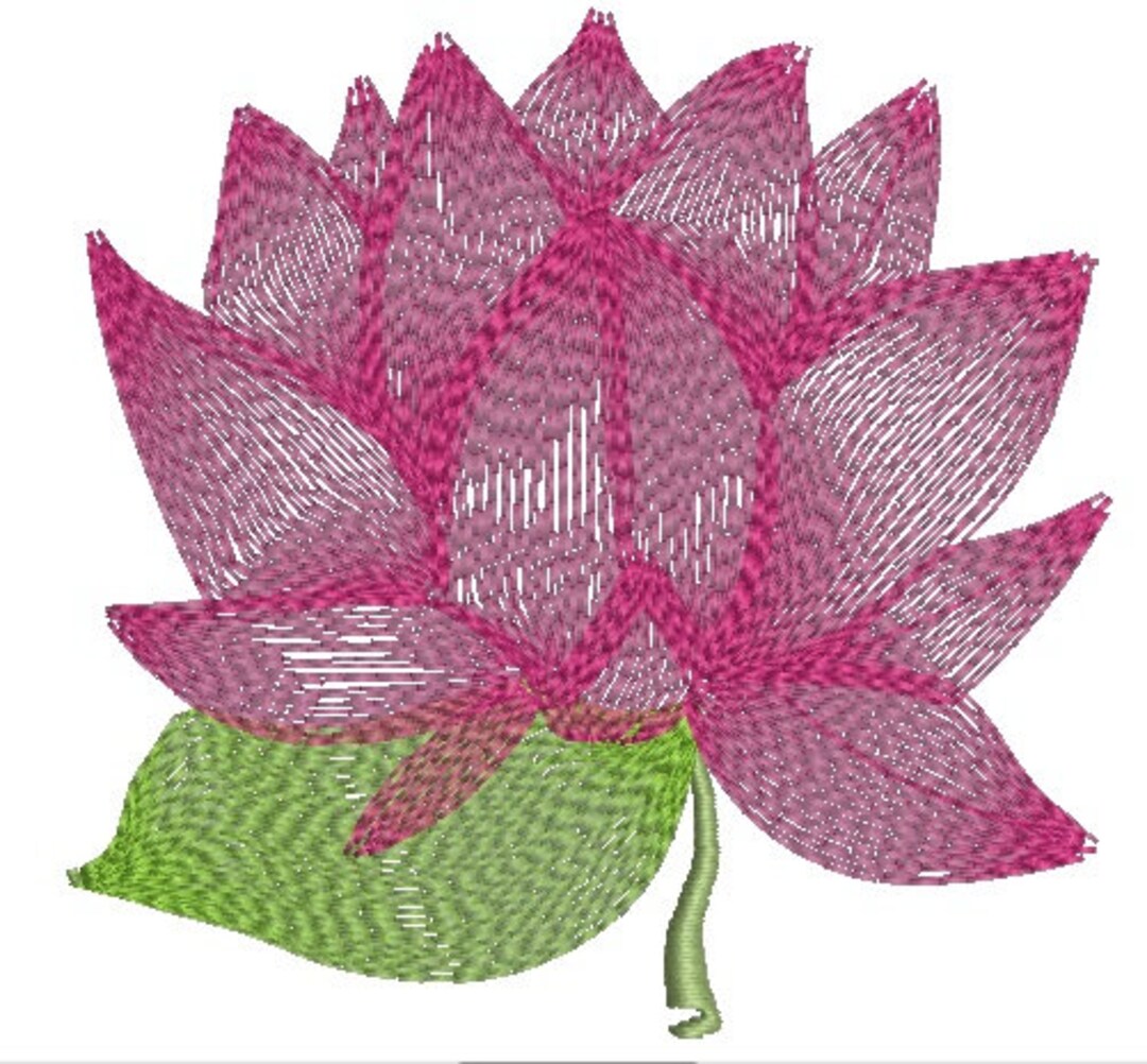 Lotus Flower Machine Embroidery Designs Instantly Download Etsy
