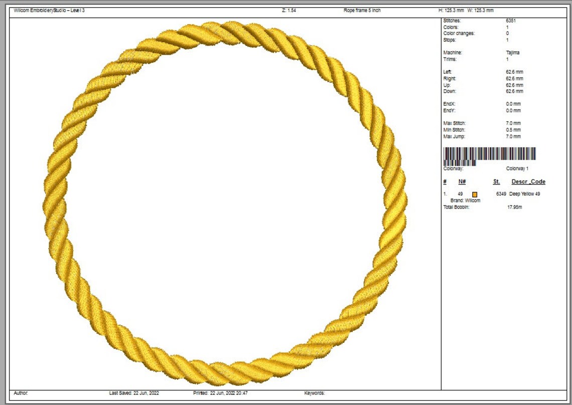 Rope Frame for Monogram / Monogram Frame Machine Embroidery - Etsy