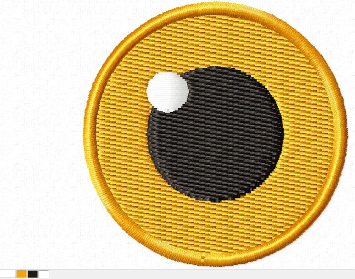 Round Yellow Big Eye / Eyes for a Plush Toy Machine Embroidery Etsy