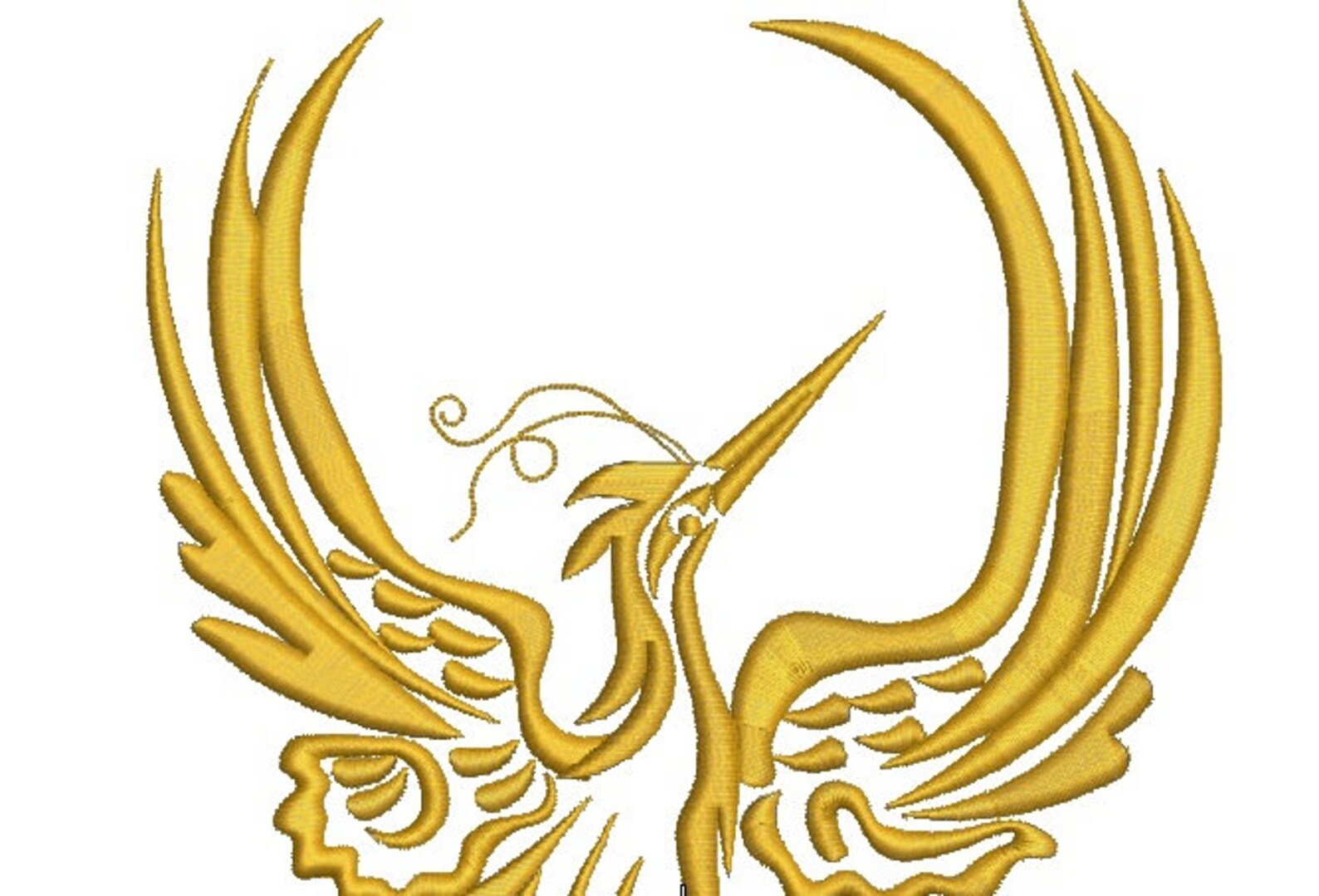 Phoenix Machine Embroidery Design Instantly Download Etsy