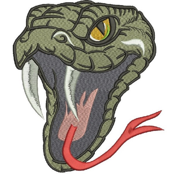 snake head  Machine Embroidery Design, instantly download