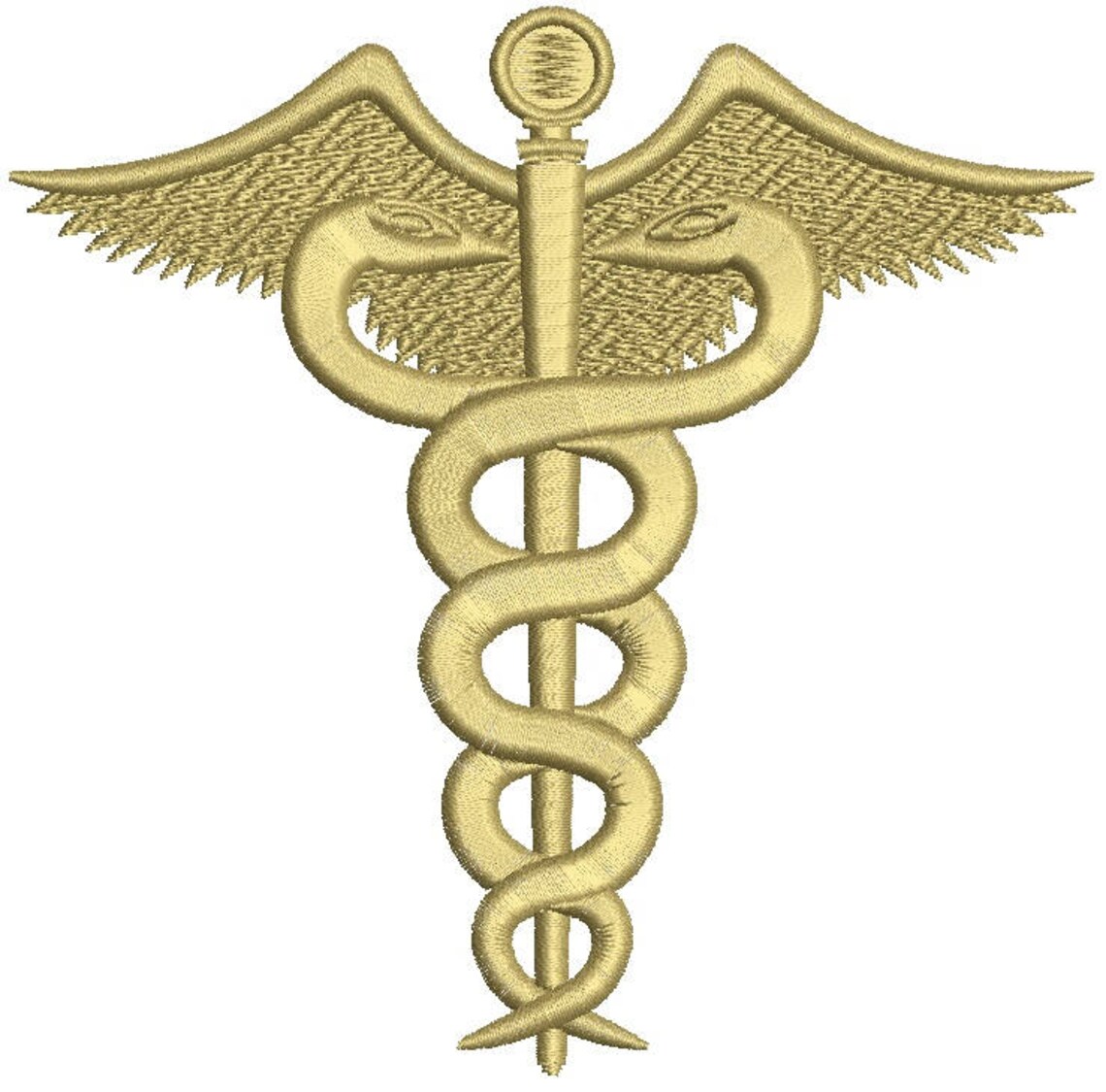 Caduceus Embroidery Medical Pattern Healthcare Design - Etsy